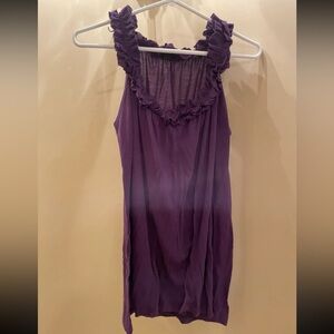 Soprano top with ruffle neckline